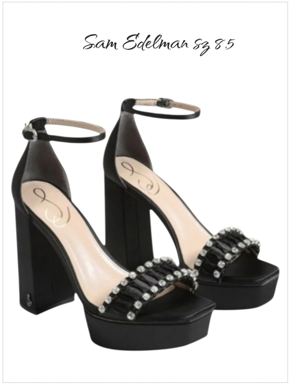 New Sam Edelman Prom Embellished Platform sz 8.5